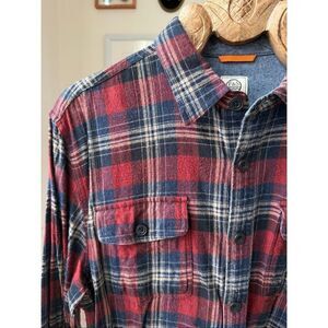 Field & Stream Red Plaid Cotton Flannel Button Shirt XL